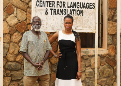 Prof. Taban Lo Liyong and his daugther Noela Lo Liyong at Juba University