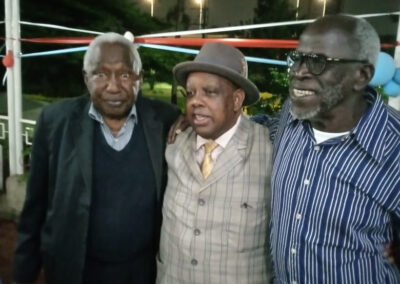 Prof. Taban Lo Liyong enjoys time with friends at the United Kenyan Club