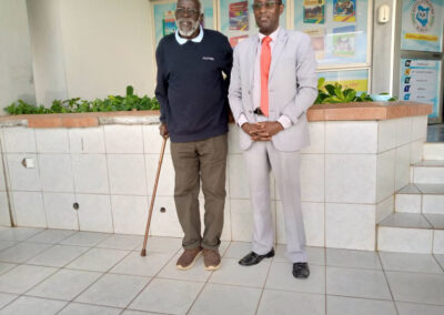 Prof. Taban Lo Liyong pays the Managing Director of Kenyan Literature Bureau a visit