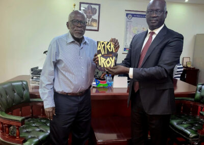 Prof. Taban Lo Liyong with South Sudan Ambassador to Kenya Amb. Chol Ajongo