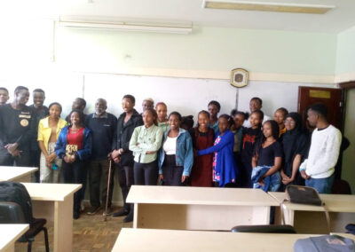 Prof. Taban Lo Liyong with students at Univ. Of Nairobi